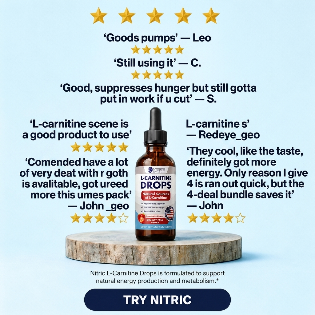 L-Carnitine drops - Faster Fat-Burning Energy in Minutes — No Crash, No Jitters