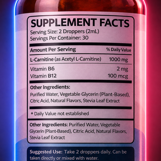 L-Carnitine 1000 Liquid Drops – Fast-Absorbing Energy &  Metabolism Support