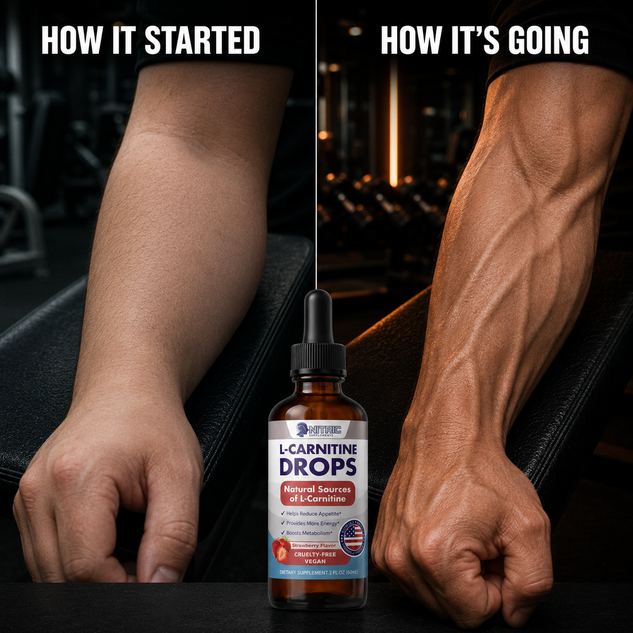 L-Carnitine drops - Faster Fat-Burning Energy in Minutes — No Crash, No Jitters